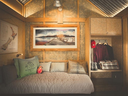 Relax on the sofa in your cabin bedroom.