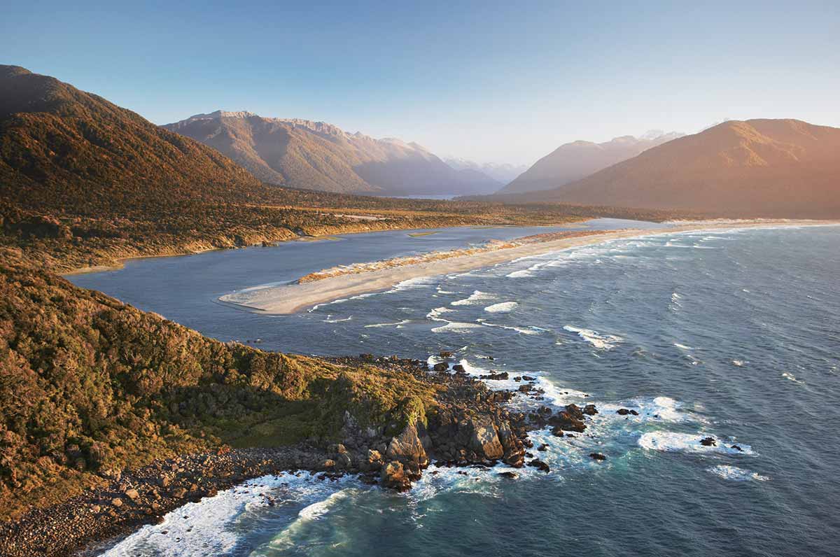 The Sandspit at Martins Bay near the Hollyford Track Hike Hollyford Track Martins Bay Sandspit