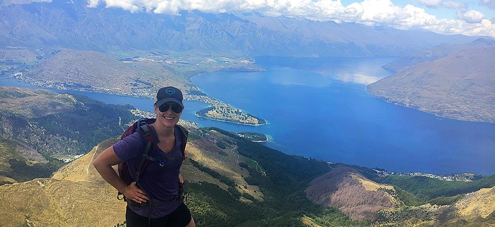 women ben lomond lake wakatipu queenstown behind