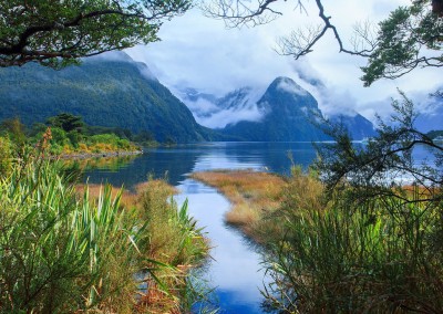 Milford Sound Shrouded in Clouds