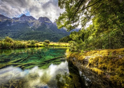 Lake on way to Milford Sound