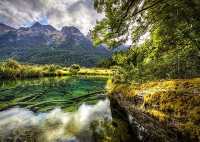 Lake on way to Milford Sound